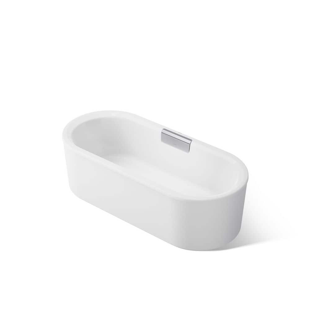 KOHLER Volute 63 in. x 28.375 in. Soaking Freestanding Bathtub