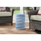 Hampton bay 18.9 round metal outdoor patio garden stool hampton shop bay hd16023a