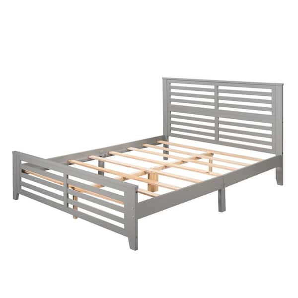 Unbranded Gray 63.8'' x 80.7" Platform Bed