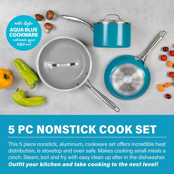 Gotham Steel Stackmaster 5-pc. Aluminum Dishwasher Safe Non-Stick Cookware  Set