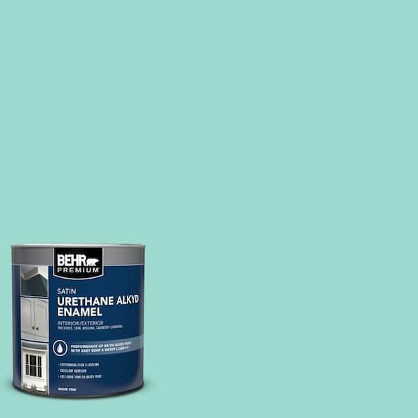 BEHR PREMIUM 1 qt. #P440-3 Fish Pond Satin Enamel Urethane Alkyd Interior/Exterior Paint