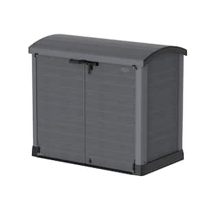 Store-away 317 Gal. 4 ft. 9 in. x 2 ft. 8 in. x 4 ft. 1 in. Gray Resin Horizontal Storage Shed Arc Lid Deck Box