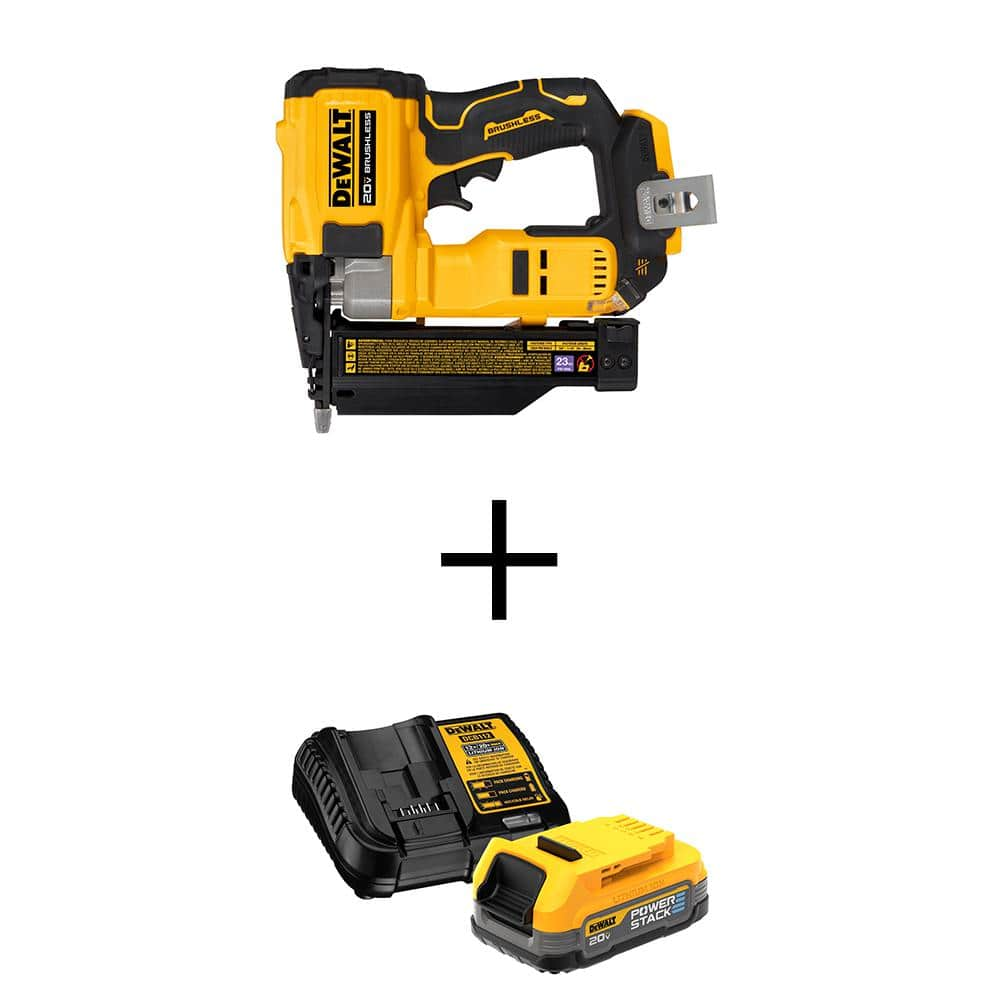 ATOMIC 20V MAX Lithium-Ion Cordless 23-Gauge Pin Nailer with POWERSTACK 1.7 Ah Battery and Charger -  DEWALT, DCN623BW034C