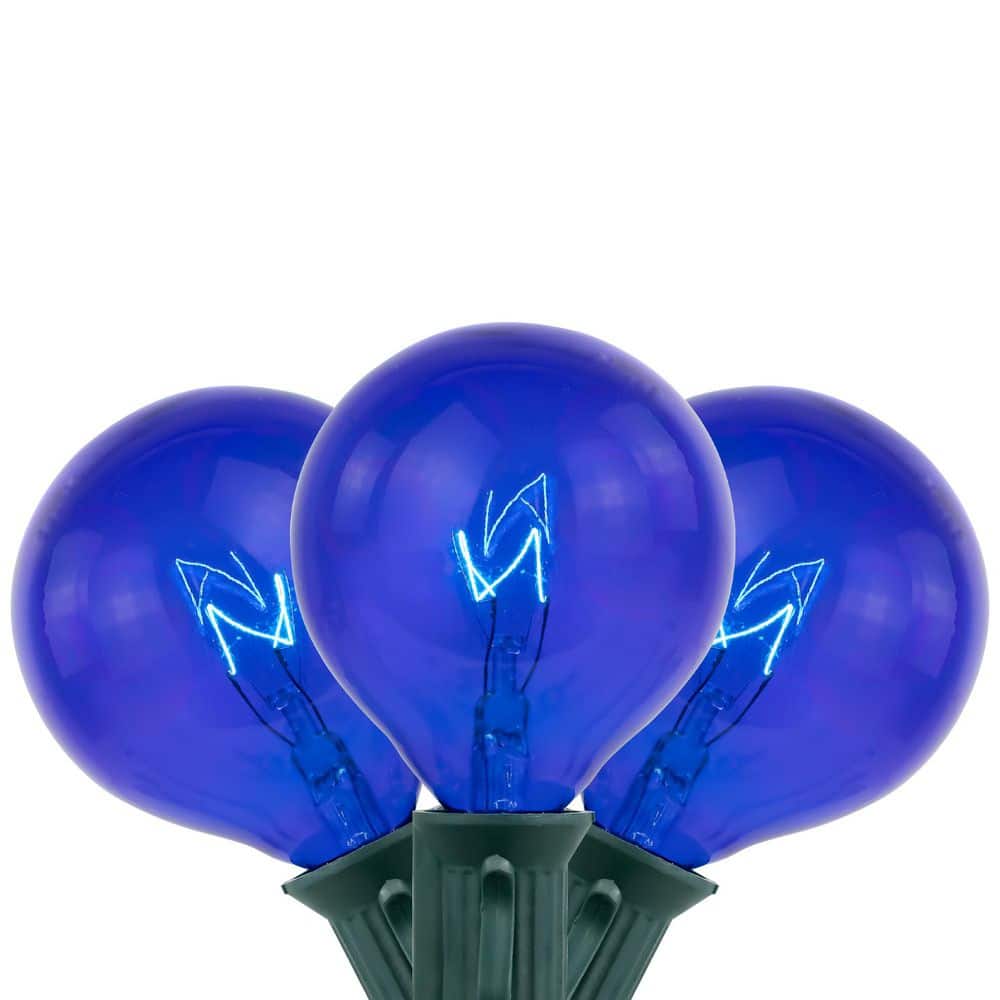 10-Count Blue G50 Globe Christmas Patio Lights-9ft Green Wire price history on PriceWatchPro