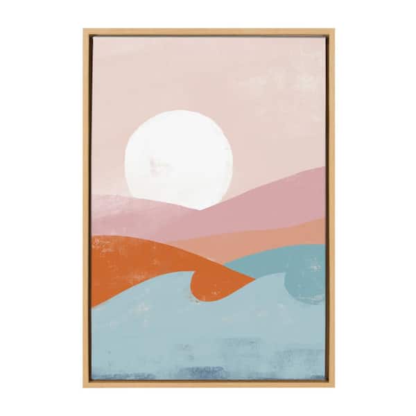 Kate and Laurel Sylvie Endless Summer Vertical 1-Piece Natural Framed Canvas Art Print, 33.00 in. x 23.00 in.