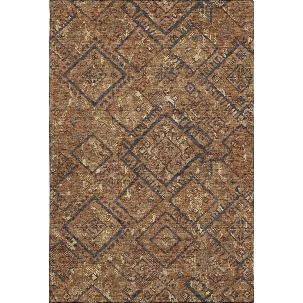 Mayfield Premium Machine Washable Abstract AMF2470 Paprika 9 ft. x 12 ft. Area Rug price history on PriceWatchPro