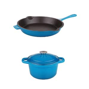 Neo 3-Piece Cast Iron Cookware Set in Blue