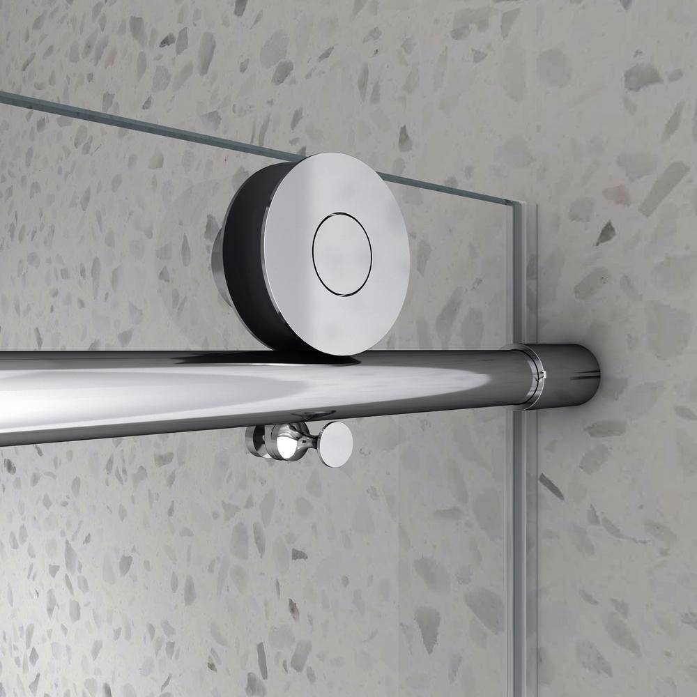 48'' W x 76'' H Clear Tempered Glass Frameless Shower Door