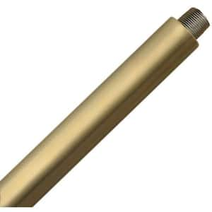 12 in. Warm Brass Ceiling Light Extension Rod