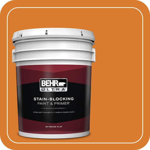 BEHR ULTRA 5 gal. #270B-7 Bonfire Flat Exterior Paint & Primer