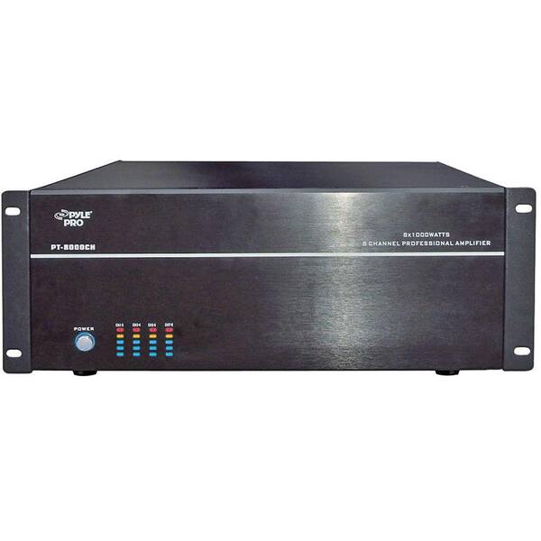 Pyle Rack Mount 8000-Watt 8-Channel Stereo/Mono Amplifier-DISCONTINUED