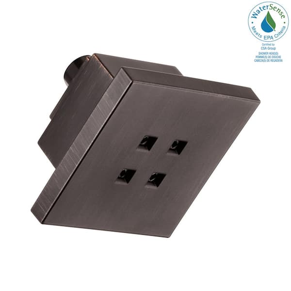 Delta 1-Spray Patterns 4.1 in. Wall Mount Fixed Shower Head with H2Okinetic in Venetian Bronze