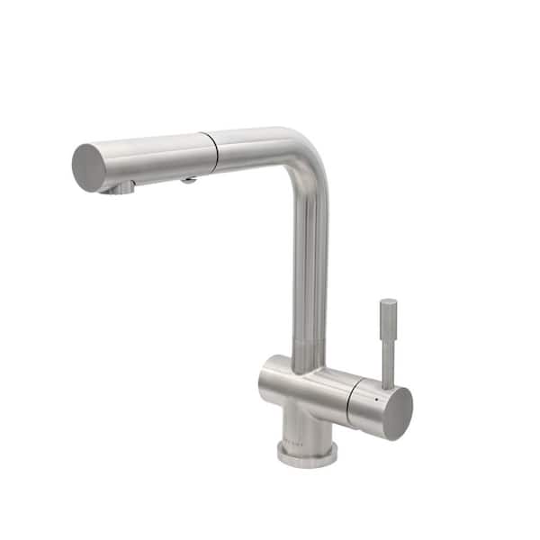 Lulani Nassau 1-Handle Pull Out Sprayer Kitchen Faucet (With Spray Feature) in Brushed Stainless