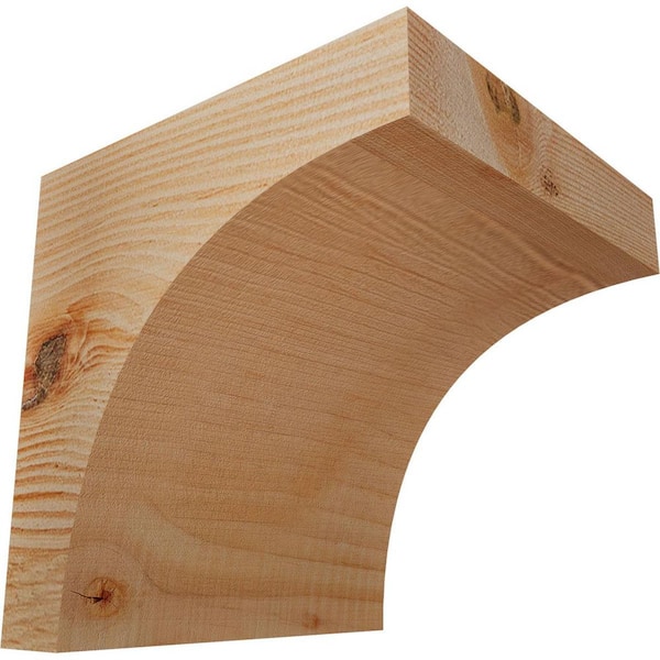 Ekena Millwork 5-1/2 in. x 6 in. x 6 in. Douglas Fir Huntington Smooth Corbel