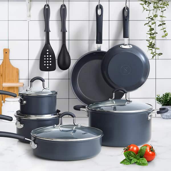 12-Piece Hard Anodized Aluminum Nonstick Cookware Set