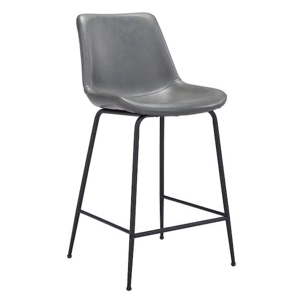 ZUO Byron Counter Chair Gray