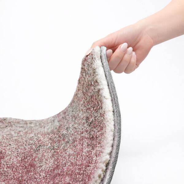 Dream Shag Premium Machine Washable Abstract ADS840 Merlot 10 ft. x 14 ft. Area Rug