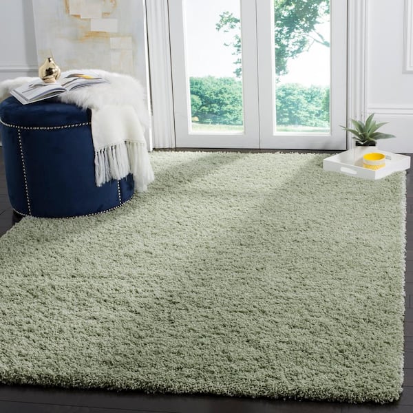 Laguna Shag Light Sage 4 ft. x 6 ft. Solid Area Rug