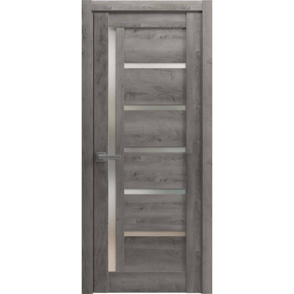18 in. x 96 in. 1 Panel Nebraska Grey Finished MDF Sliding Door with Hardware price history on PriceWatchPro