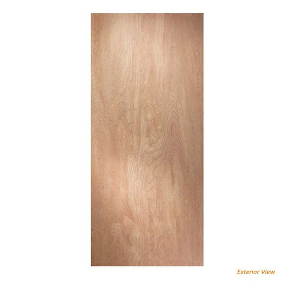 JELD-WEN 34 in. X 84 in. Hardboard Flush Unfinished Solid Core Hardwood Interior Door Slab