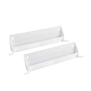 14 in. Tip-Out Accessory Tray with Tab Stops, White (2-Pack)