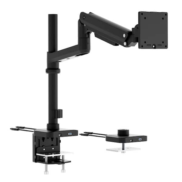 Monitor Bench Mount mount-it! Heavy-Duty Monitor Mount with Pole and Gas Spring Arm for 17 ...