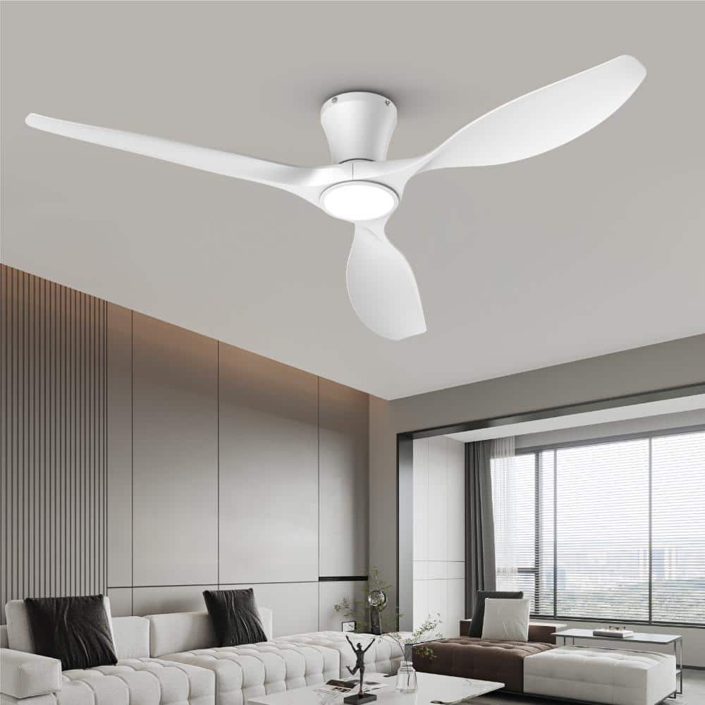 C3 52-in Indoor White Ceiling Fan with 3-Color Dimmable LED light and Rremote Control, Silent Reversible DC Motor price history on PriceWatchPro