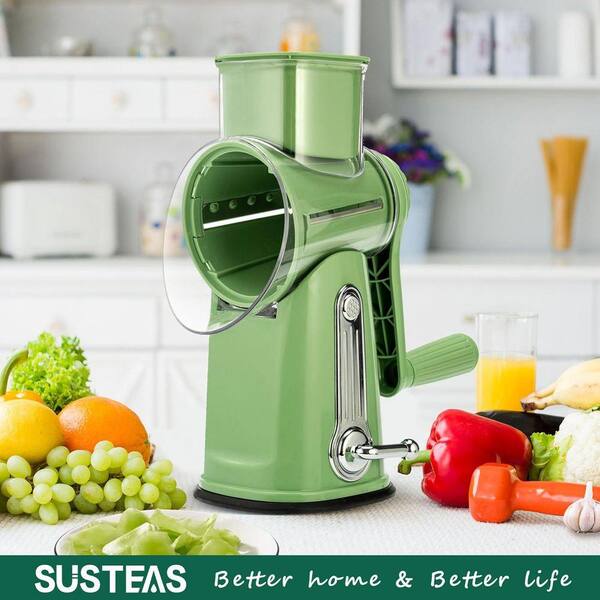 Lynzavix Rotary Cheese Grater Retro Green Vegetable Shredder Food