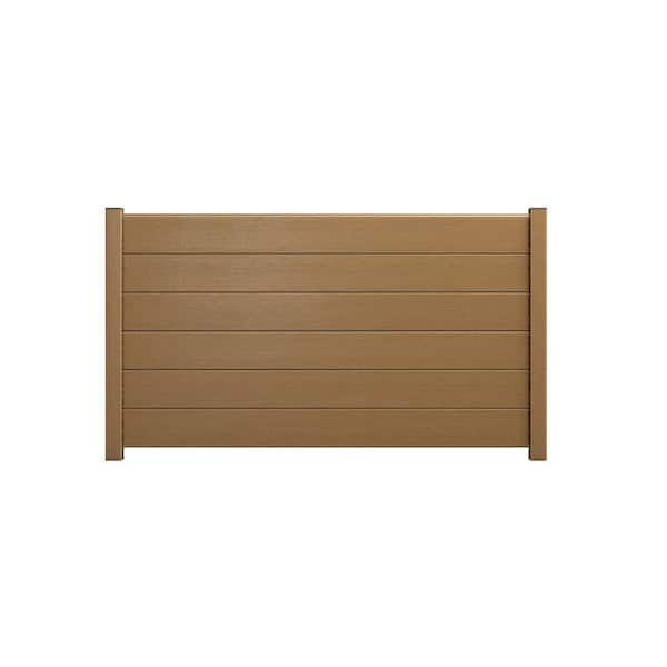Natures Composites Composite Modern Horizontal Privacy Perimeter Fence (3.5 ft. H x 6 ft. W) Timber Brown
