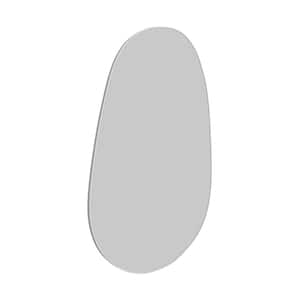 Starla 36 in. W x 59 in. H Framed Pebble Shape Vanity Mirror in White