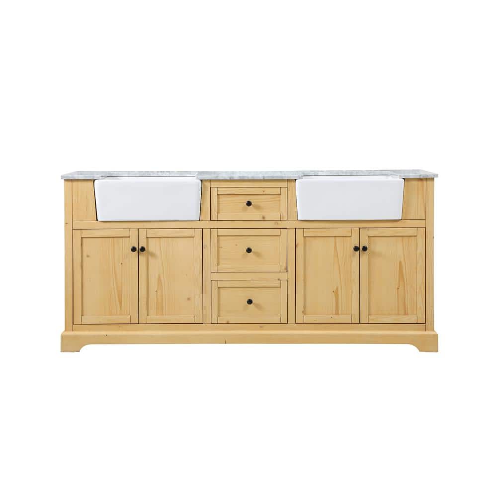 Timeless Home 72 in. W x 22 in. D x 34.75 in. H Double Bathroom Vanity Side