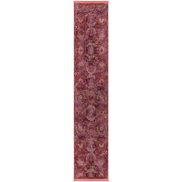 Unique Loom Baracoa Coppelia Pink 2' 7 x 13' 0 Area Rug