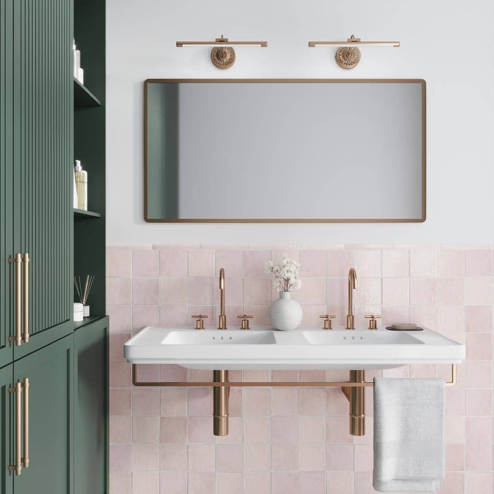 Soft Pink Glossy Ceramic Pencil Bullnose Tile Trim, 8-inch