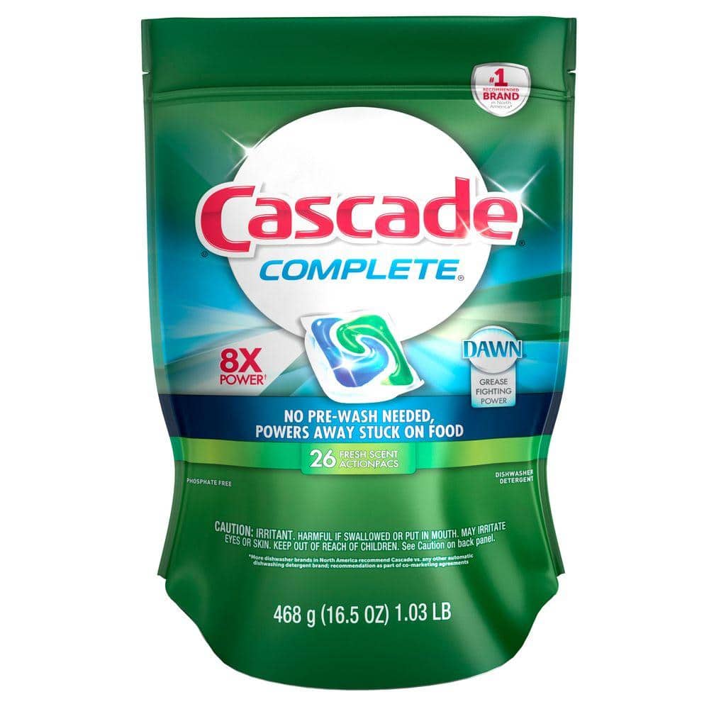 Cascade Complete Dishwasher Pods, ActionPacs Dishwasher Detergent, 78 Count