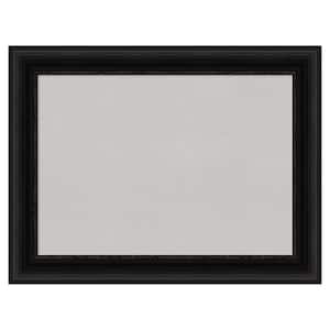 Parlor Black Framed Grey Corkboard 34 in. x 26 in Bulletin Board Memo Board