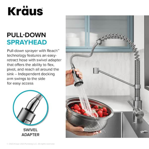 Kraus Loften 33 in. Drop-In/Undermount Double Bowl Stainless