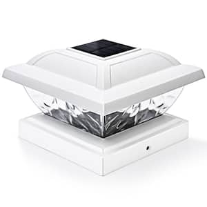 Solar Powered White LED 4x4 Deck Post Light (4-Pack)