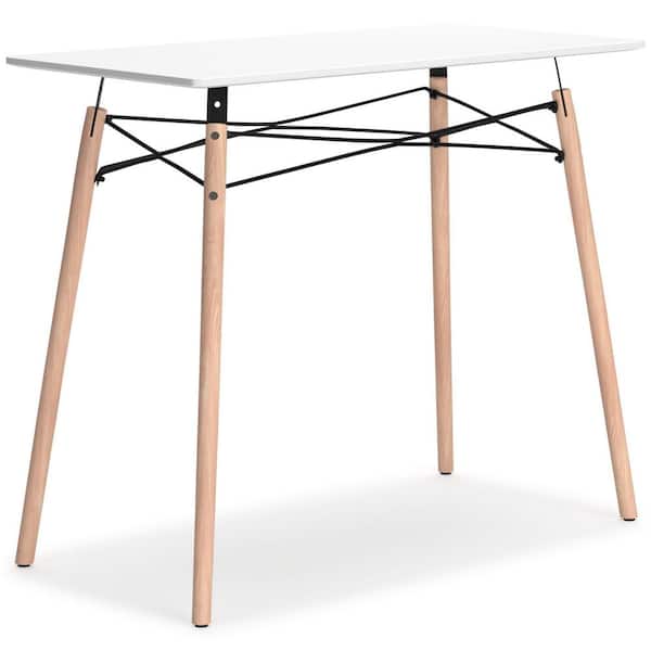 Jaspeni 36 in. Rectangular White Wood Desk