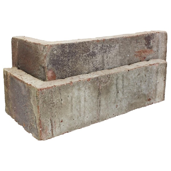 7.625 in. x 3.625 in. x 2.25 in. x 0.5 in. Vintage Oak Thin Brick Corners (Box of 18-Bricks)