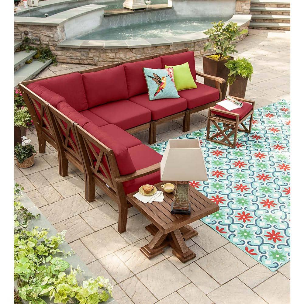 Claremont Natural Eucalyptus Wood Indoor/Outdoor Side Table