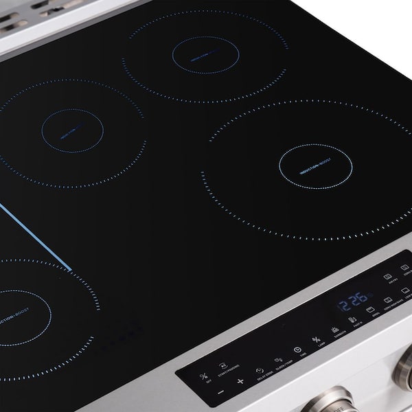KIN 36 in Induction Range in Stainless Steel with 5 Burner Element and Bridge Zone