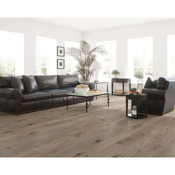 ACQUA FLOORS Mansfield Oak 1/4 in. T x 5 in. W Click Lock Wire Brushed Engineered Hardwood Flooring (16.68 sq.ft./case)