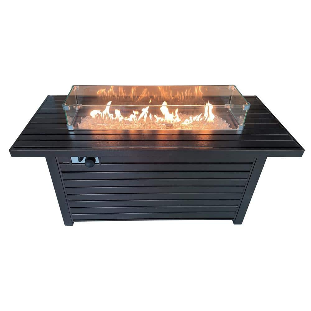 Hammered Bronze 54" Gas Fire Pit Table