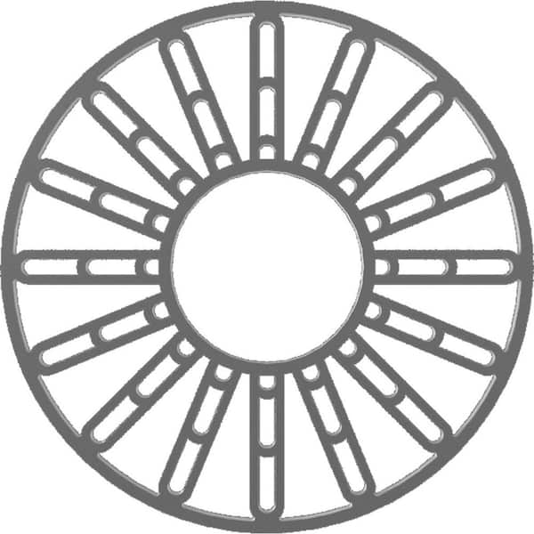 Ekena Millwork 1 in. x 36 in. x 36 in. Hale Architectural Grade PVC Peirced Ceiling Medallion Moulding