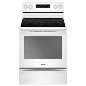 6.4 cu. ft. 5 Burner Element Electric Range in White with Frozen Bake Technology