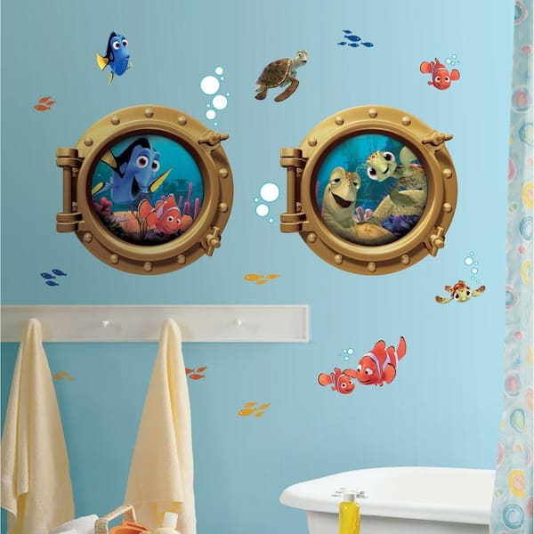 RoomMates 18 in. x 40 in. Finding Nemo 19-Piece Peel and Stick Giant Wall Decals