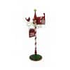 Zaer Ltd. International 21 in. Standing Santa's Mail Christmas Mailbox with  Light-up Wreath in Antique Red ZR361849-RD - The Home Depot