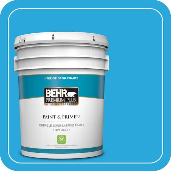 BEHR PREMIUM PLUS 5 gal. #MQ4-56 El Capitan Satin Enamel Low Odor Interior Paint & Primer
