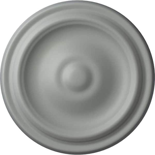Ekena Millwork 9-5/8" x 1-1/8" Maria Urethane Ceiling Medallion (Fits Canopies upto 1-3/4"), Primed White