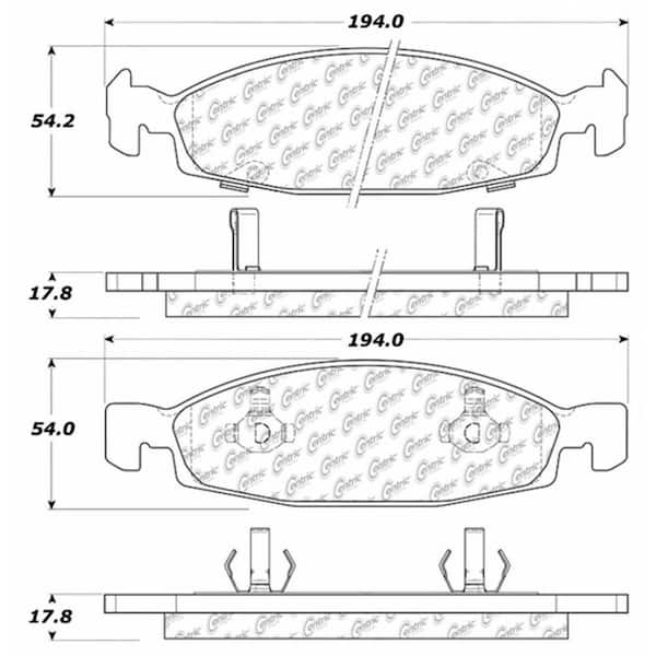 Centric Parts Disc Brake Pad Set 1999-2002 Jeep Grand Cherokee 4.0L 4.7L